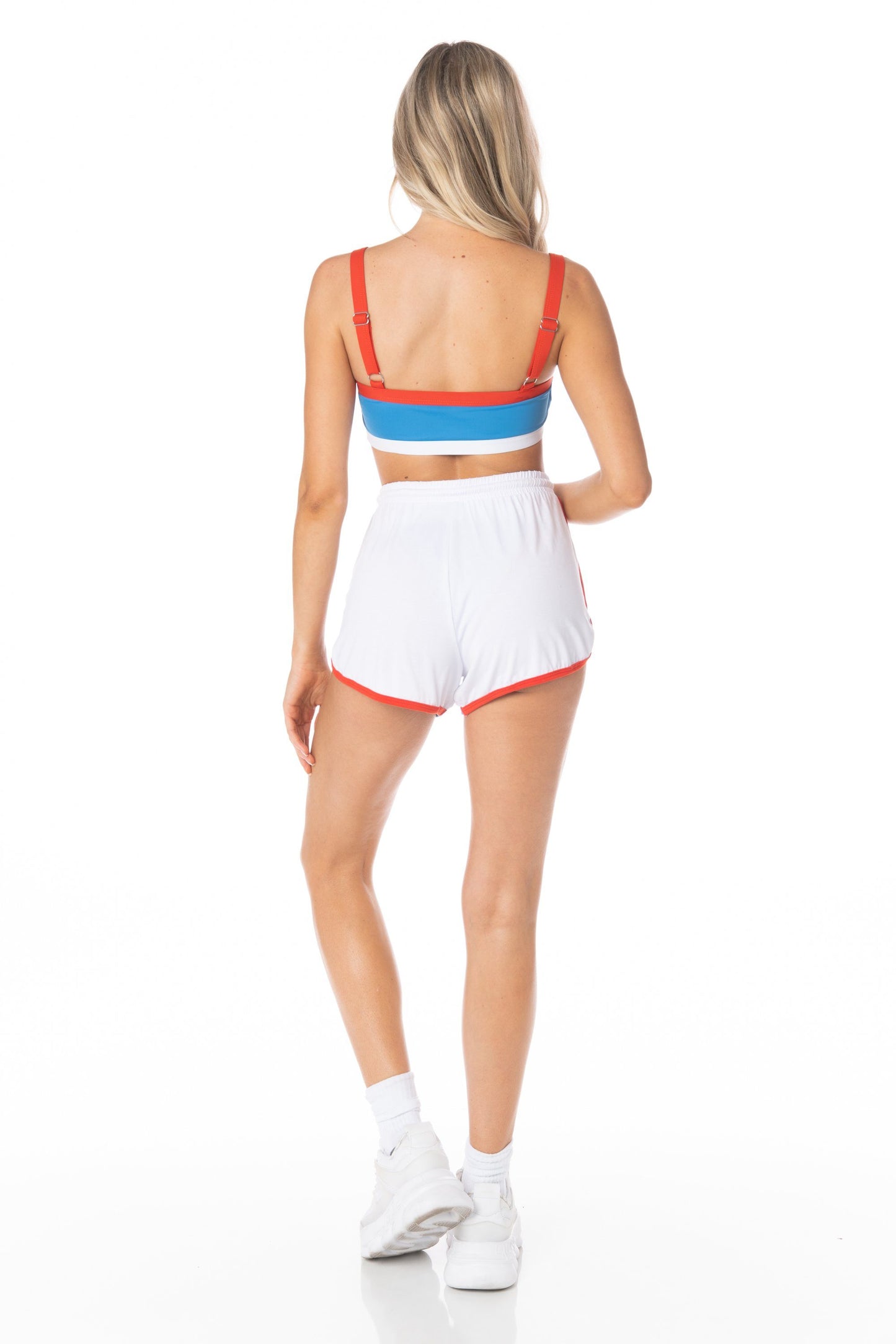 All American White Drawstring Shorts Bottoms HYPEACH