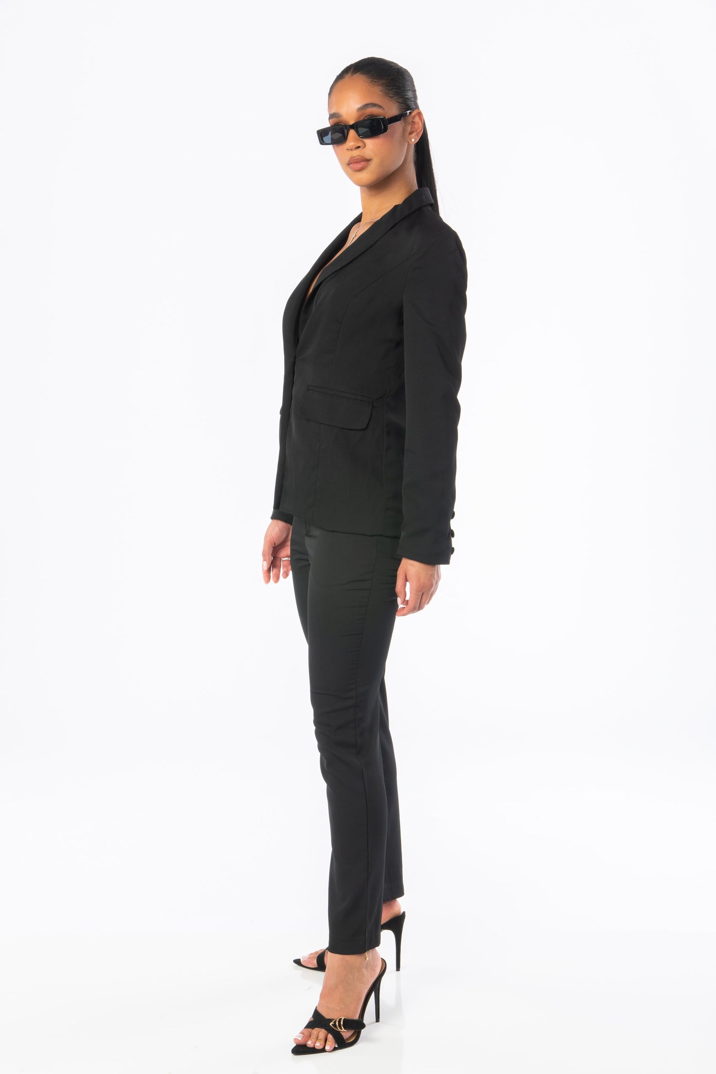 All Business Black Blazer Outewear HYPEACH BOUTIQUE