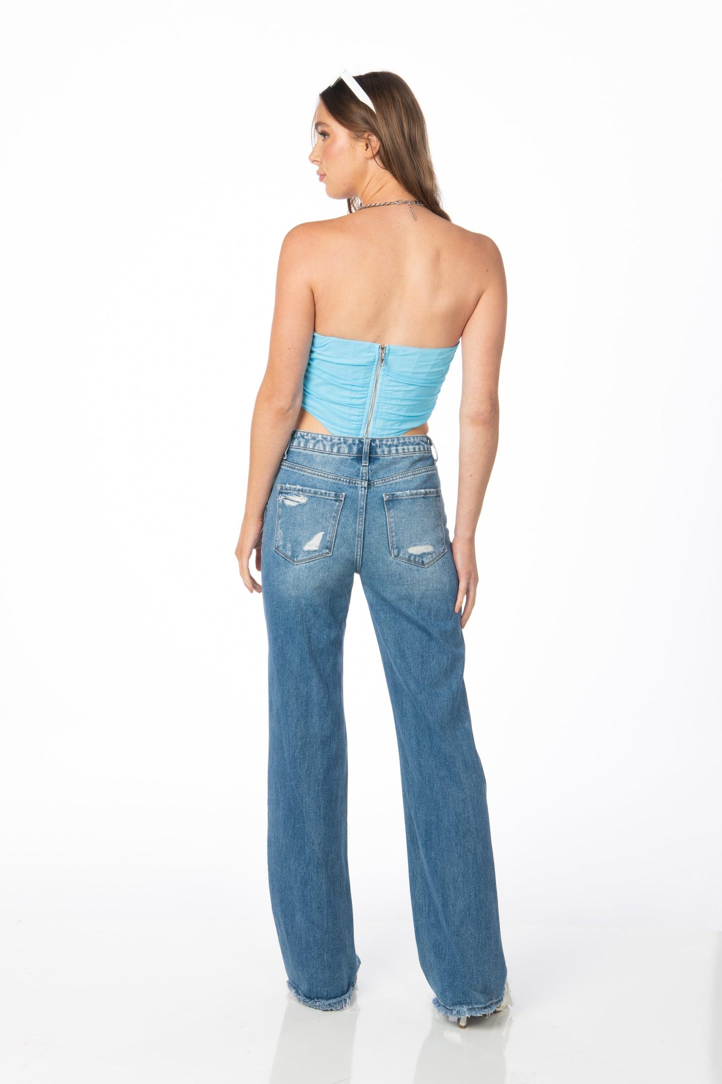 Angel Baby Corset Top Azul Tops HYPEACH
