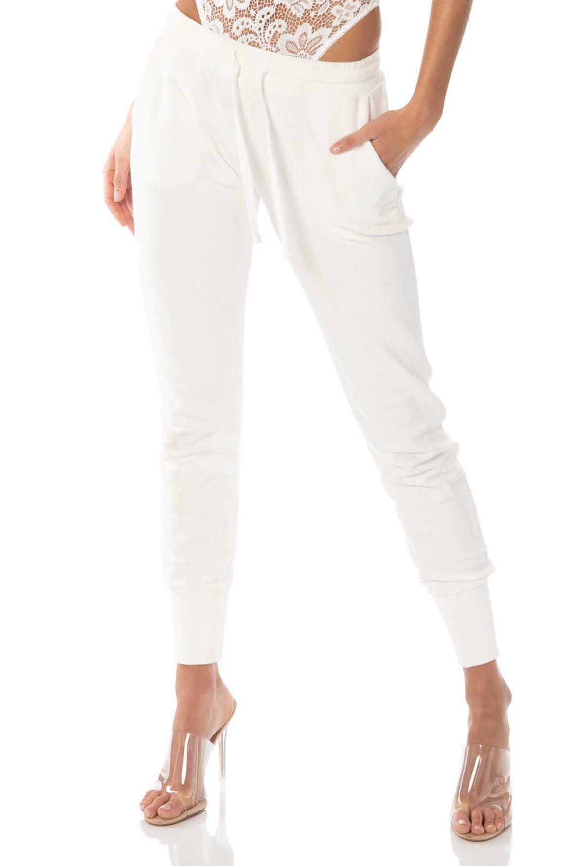 Beachside Ivory Tie Dye Textured Joggers - Hypeach Lounge Bottoms HYPEACH