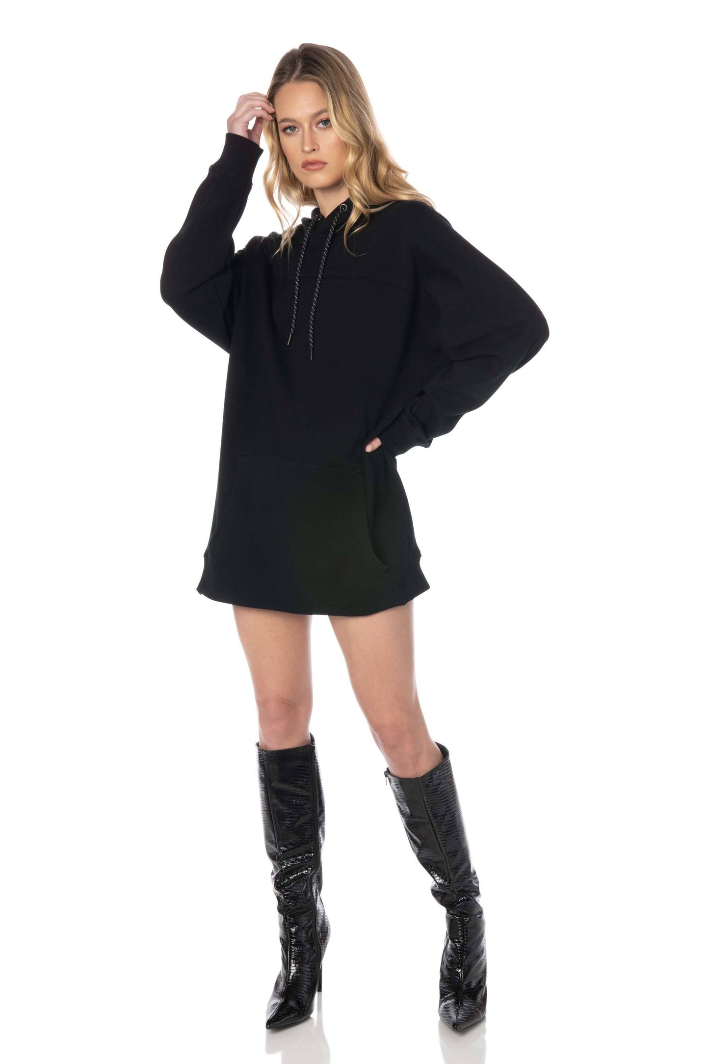 Black Pullover Hoodie - Hypeach Lounge Tops HYPEACH