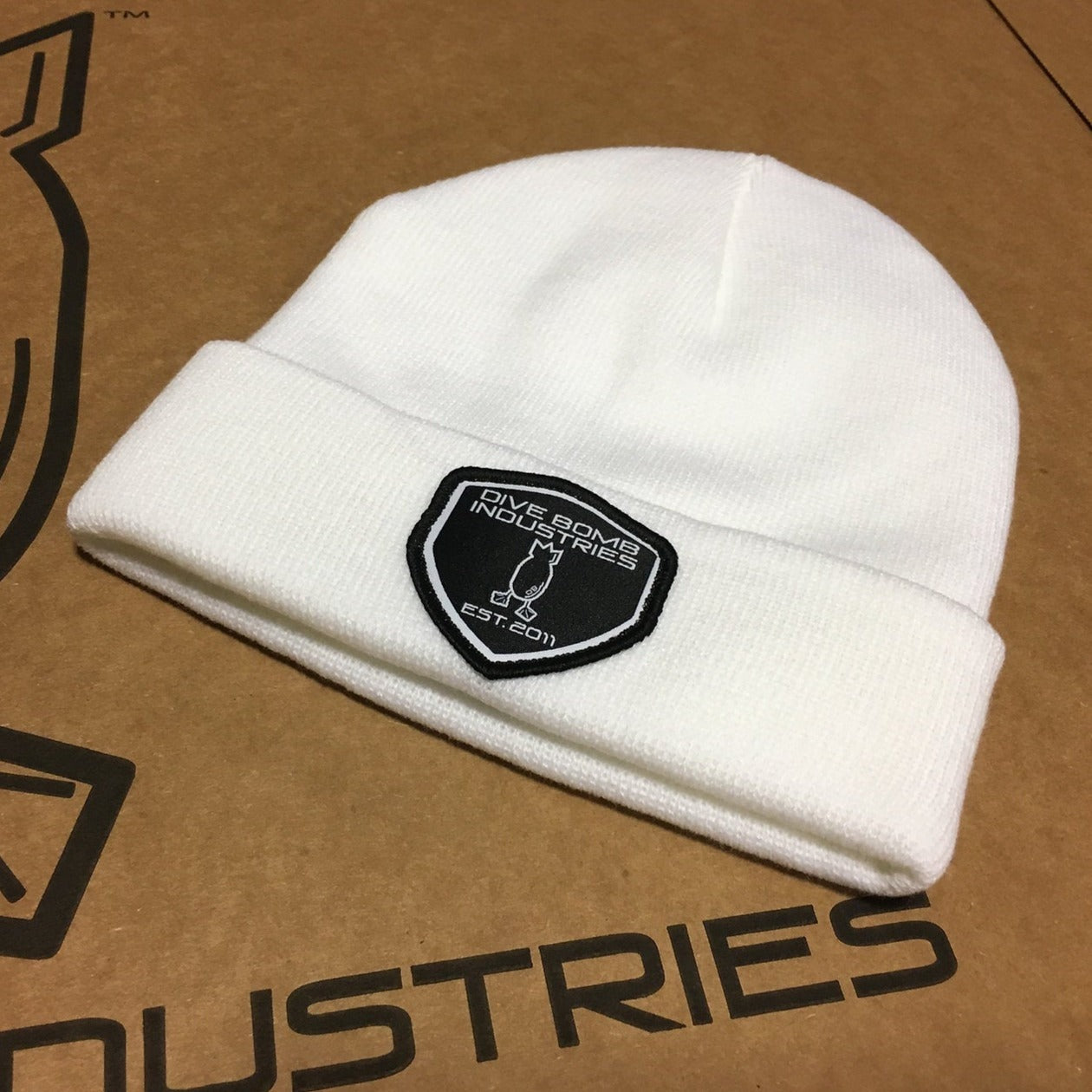 Woven Shield Knit Beanie