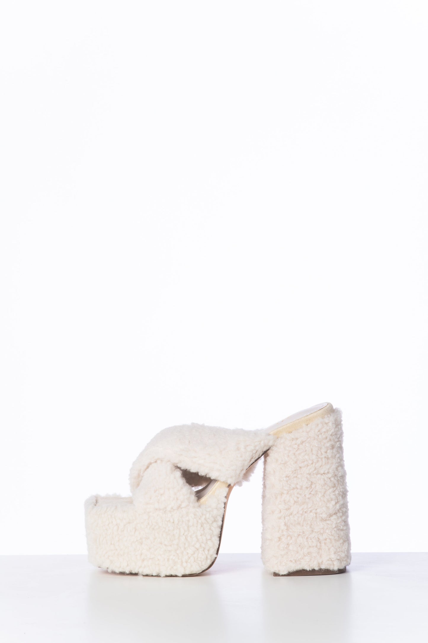 Fur Platforms Cream Shoes HYPEACH BOUTIQUE