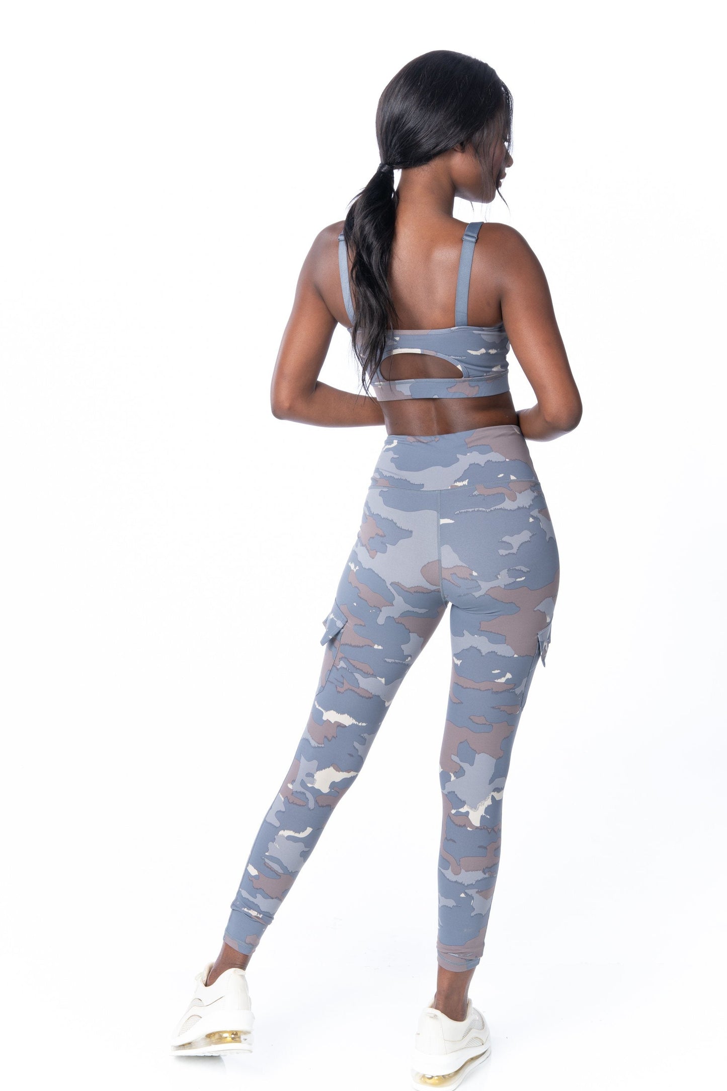 Grey Camo Sports Bra - Hypeach Active Activewear HYPEACH