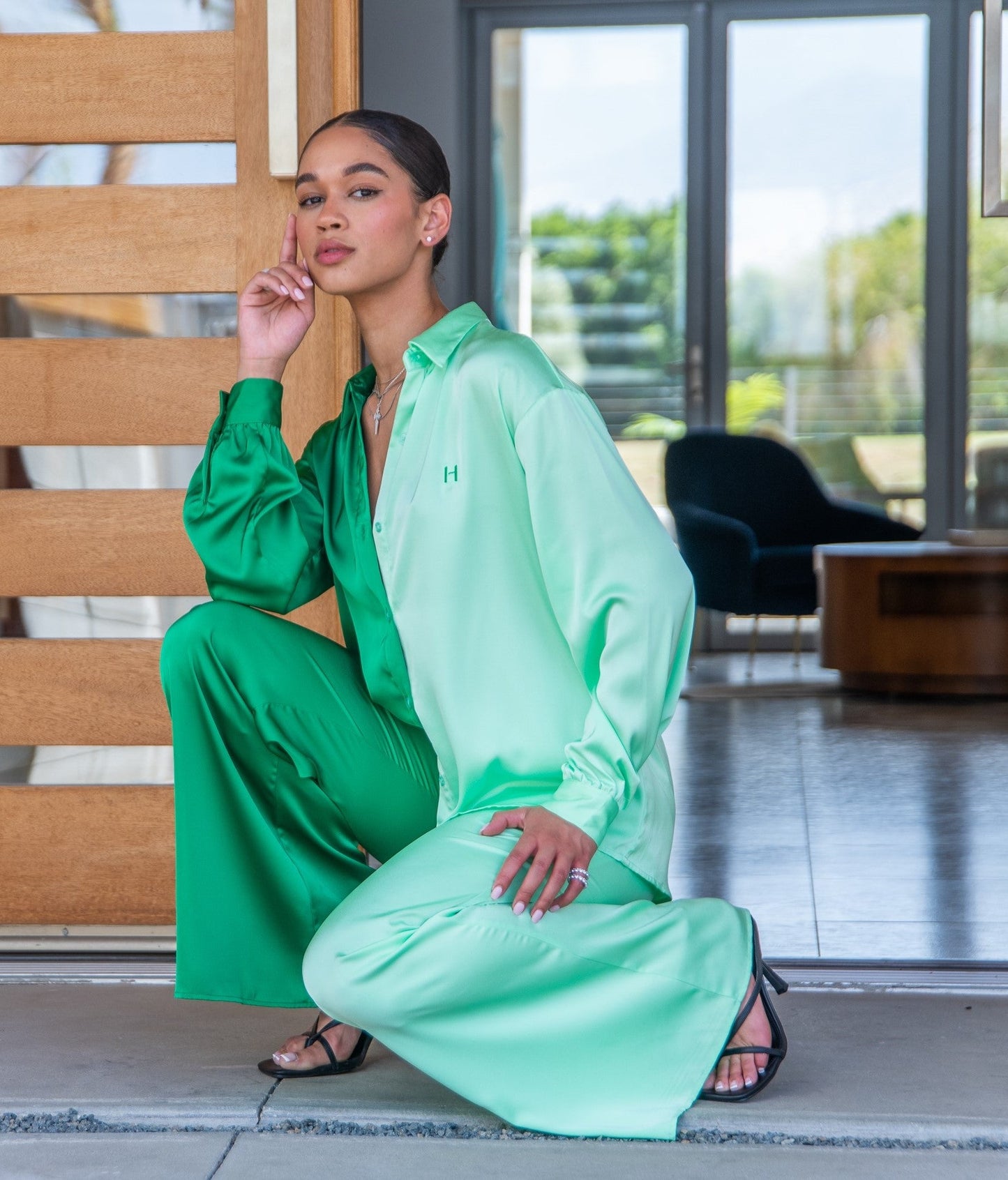 Haas of Style Satin Blouse Tops HYPEACH BOUTIQUE