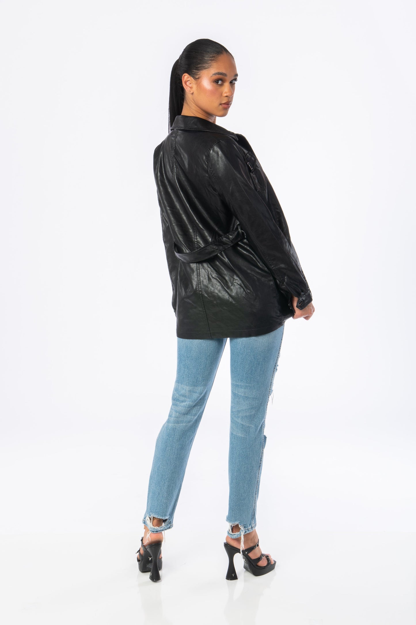 High Voltage Leather Jacket Outerwear HYPEACH BOUTIQUE