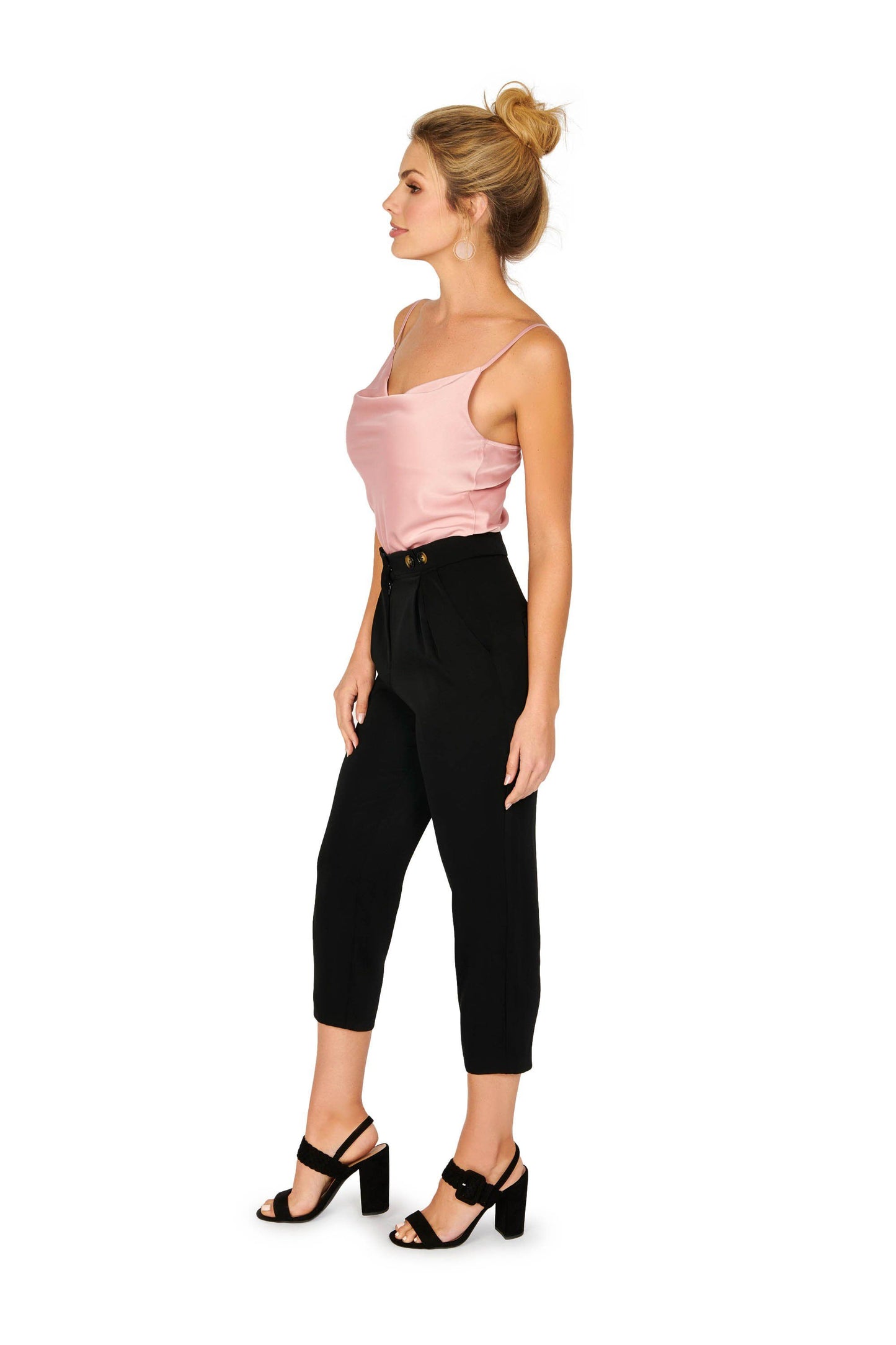 High Waist Cropped Trousers Bottoms HYPEACH BOUTIQUE