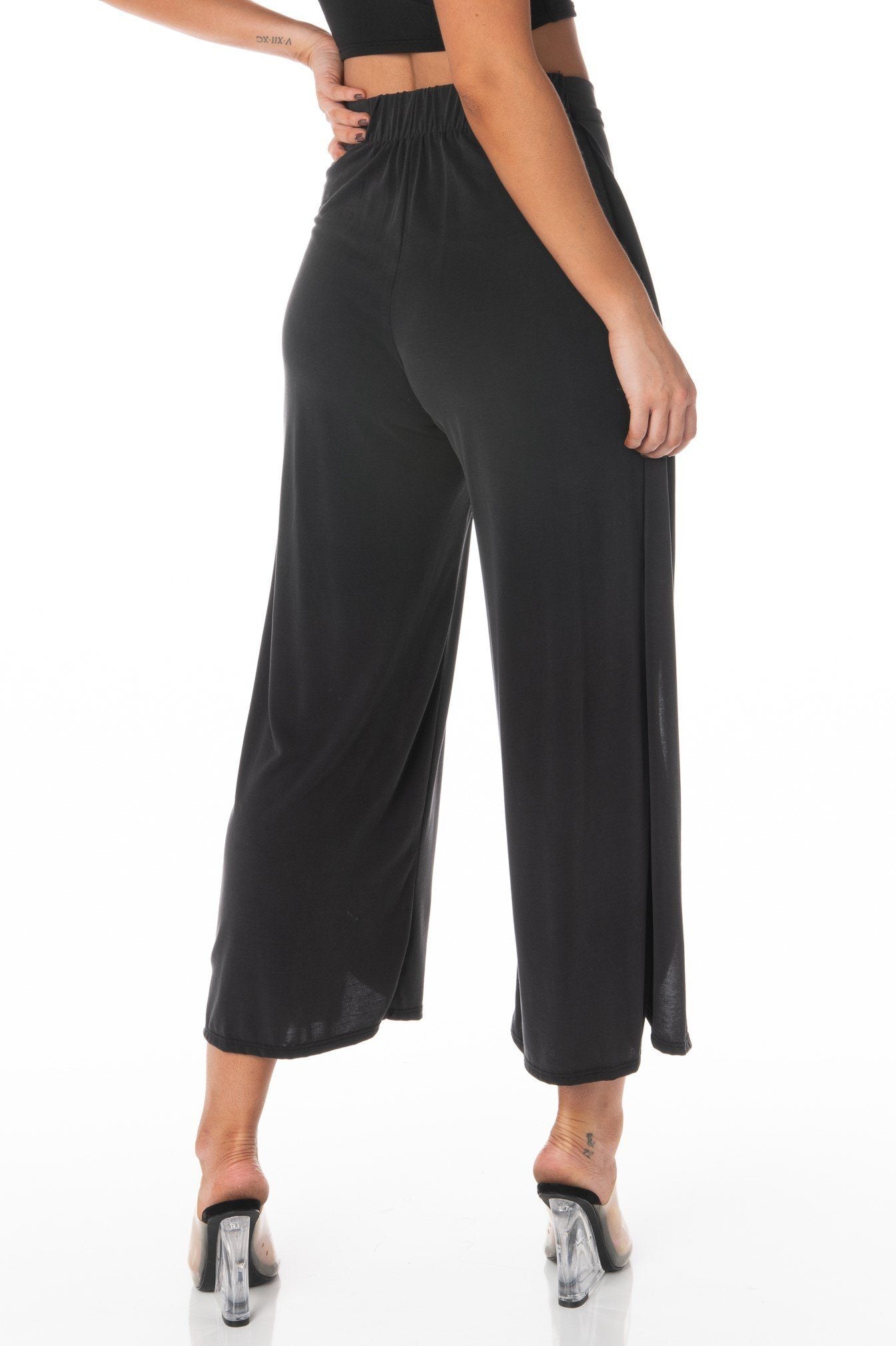 Lido Isle Charcoal Petal Pants Bottoms HYPEACH BOUTIQUE