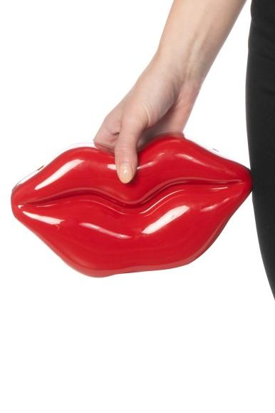 Lip Shaped Clutch with Chain Accessories HYPEACH