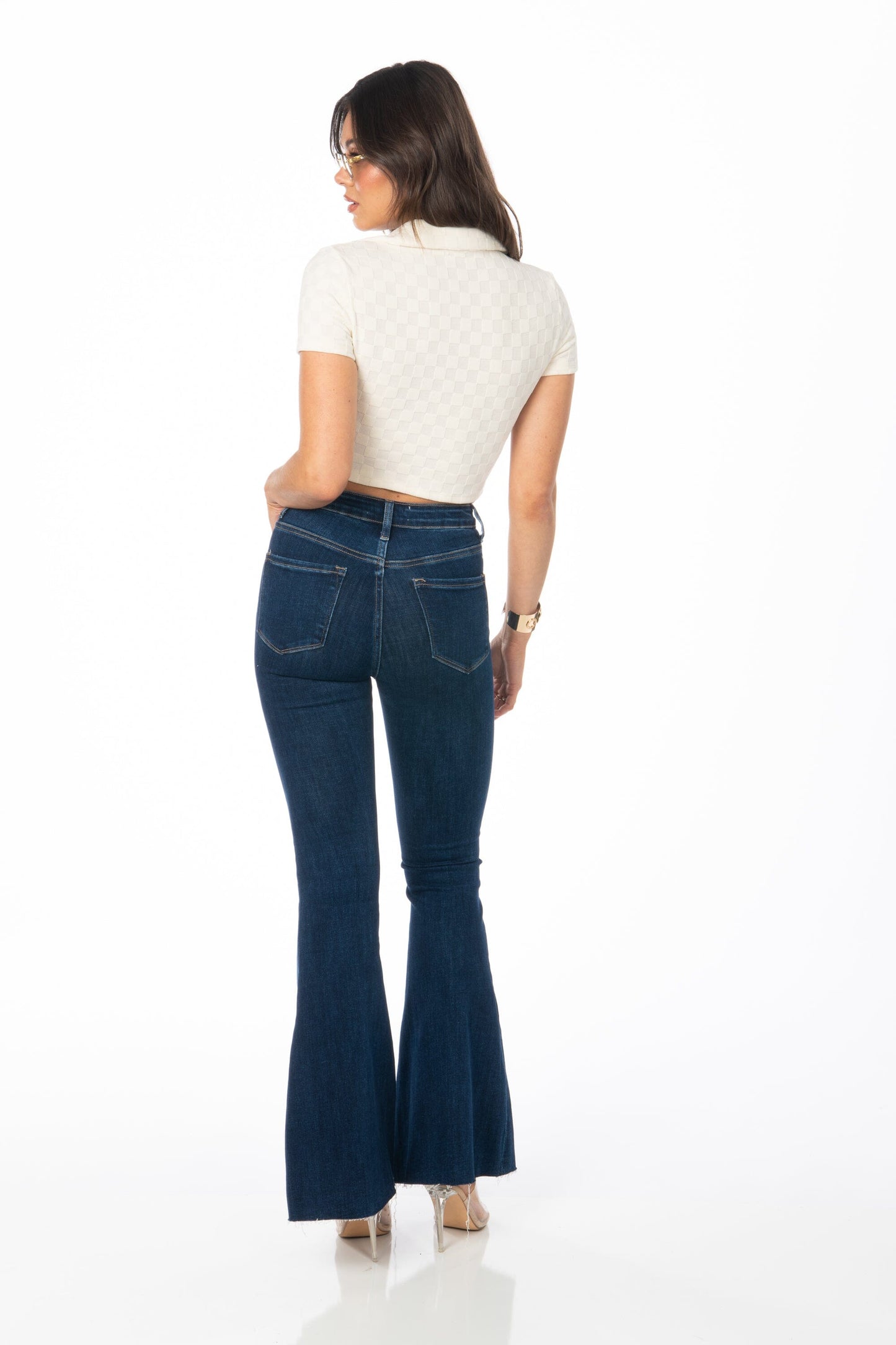 Melrose High Rise Super Flare Denim Denim HYPEACH