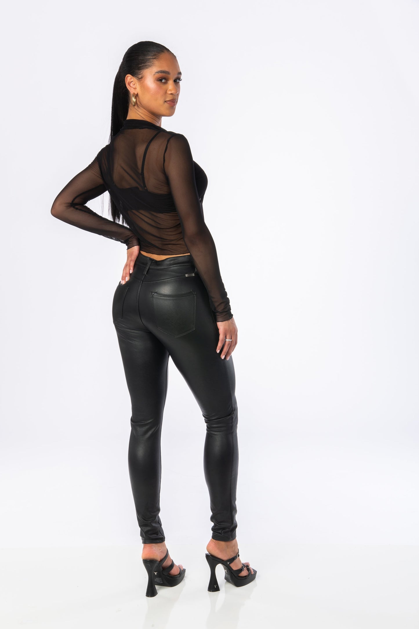 Renegade Sheer Blouse Black Tops HYPEACH BOUTIQUE