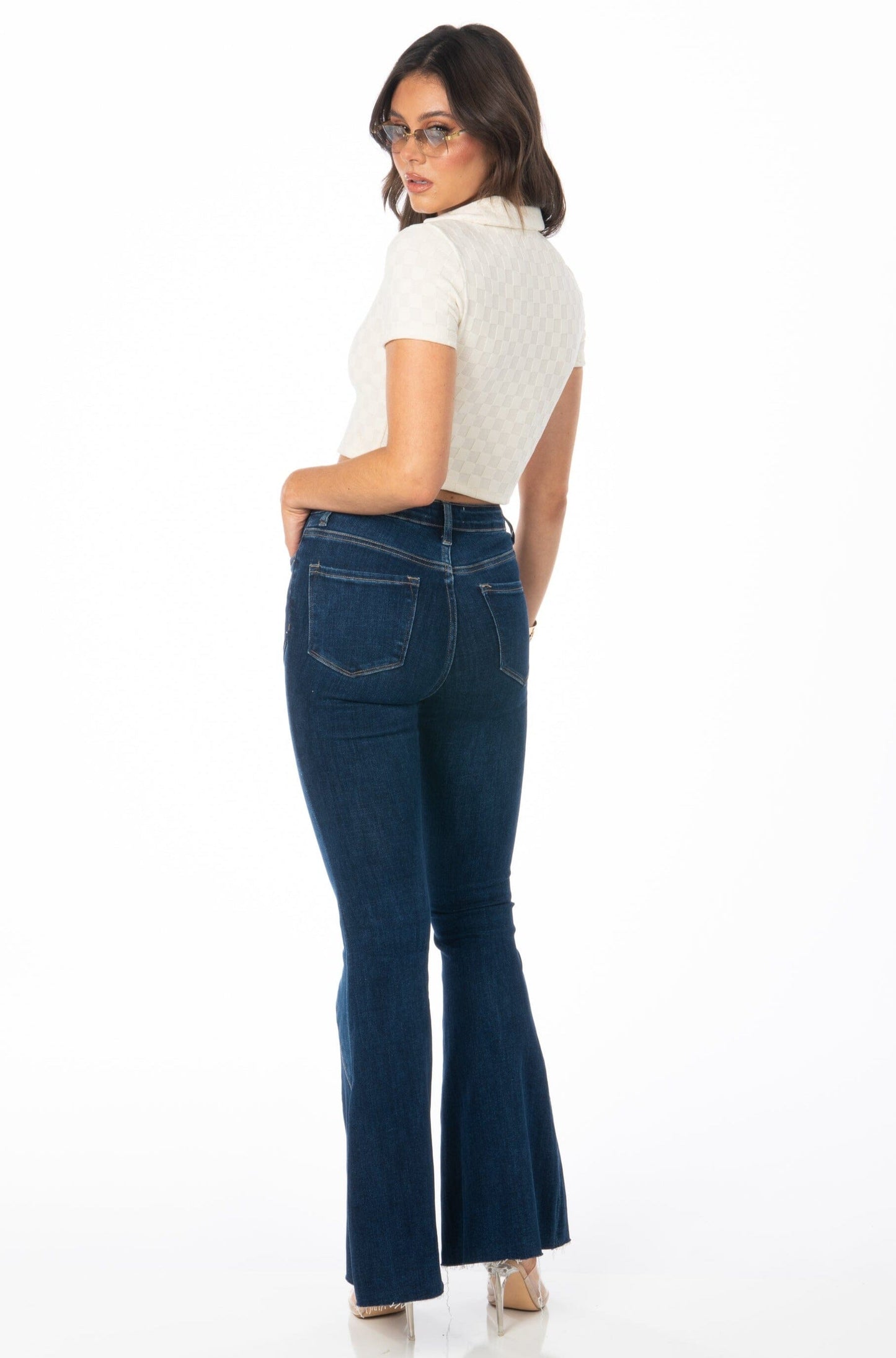 SoCal Checkered Crop Top Tops HYPEACH