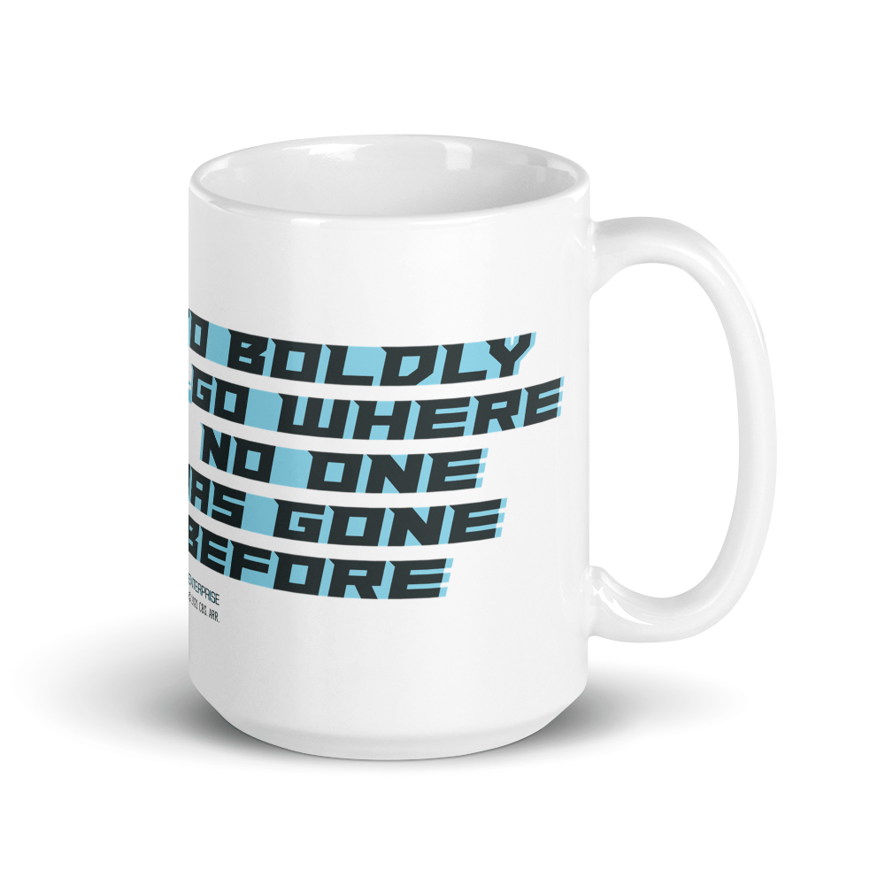 Star Trek: The Next Generation U.S.S. Enterprise Warp Jump White Mug