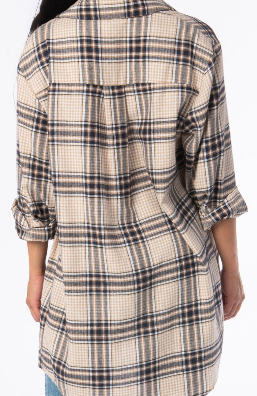 Ventura Oversized Plaid Flannel Dresses HYPEACH BOUTIQUE