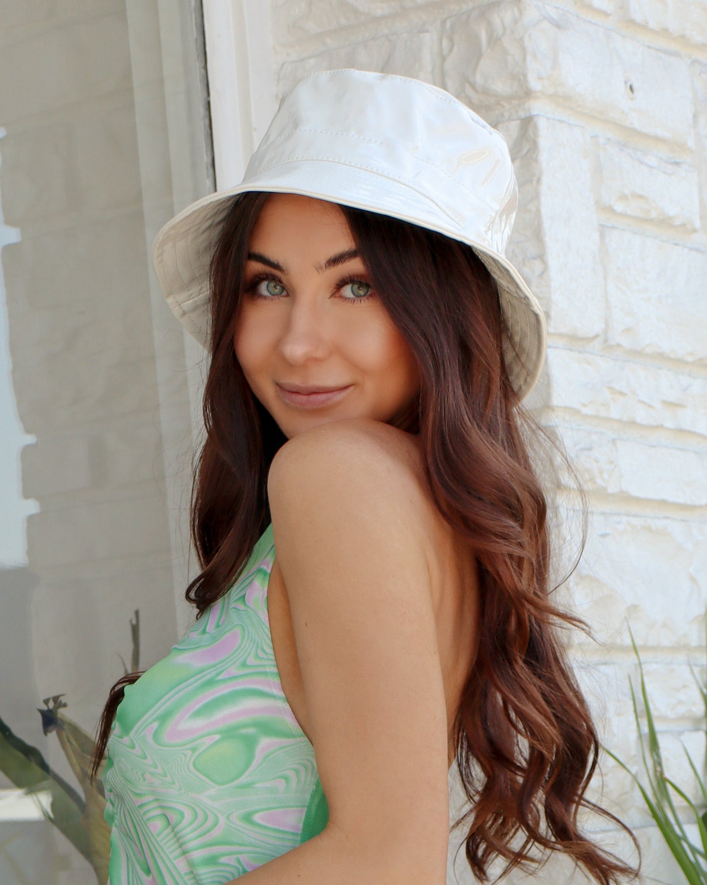 White Vinyl Bucket Hat Accessories HYPEACH BOUTIQUE