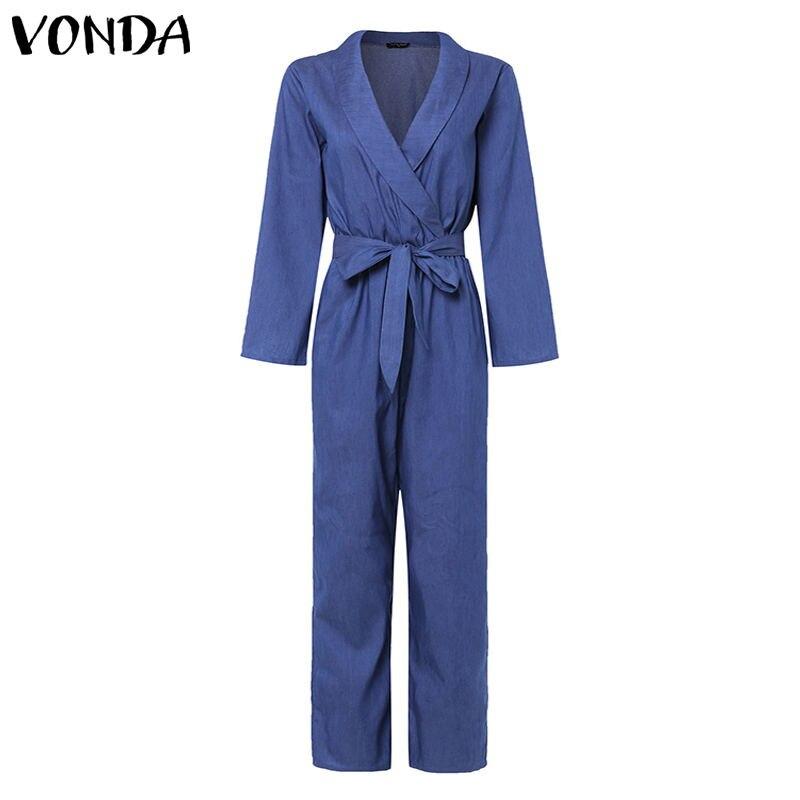 Denim Une pièce Sexy Tenue décontractée Pantalon long À la mode