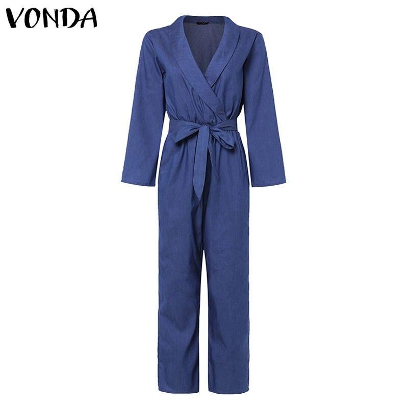 Denim Une pièce Sexy Tenue décontractée Pantalon long À la mode