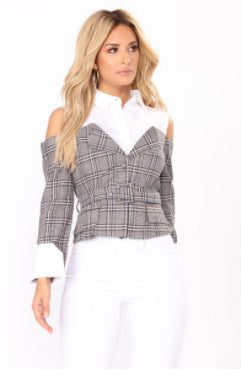 NO PROMISES HAUT À MANCHES BULLES - NOIR