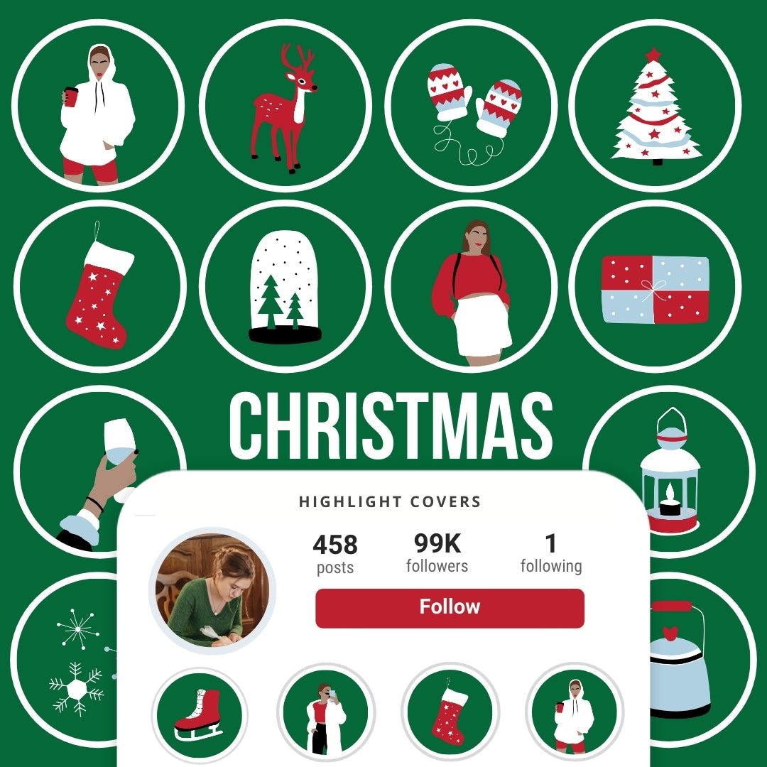 Ai-Optimized GREEN CHRISTMAS IG HIGHLIGHT COVERS