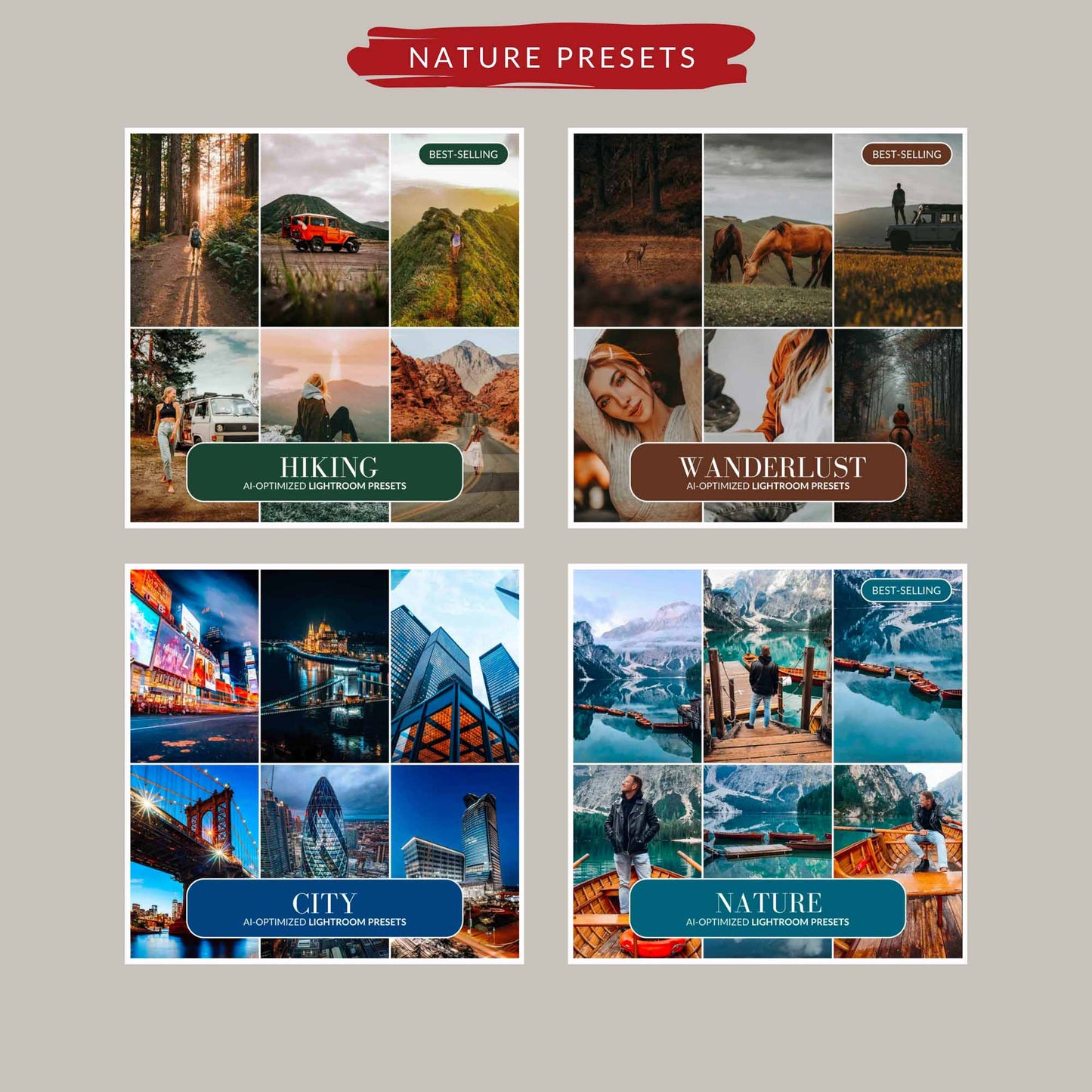 Ai-Optimized ULTIMATE 200+ LIGHTROOM PRESETS BUNDLE