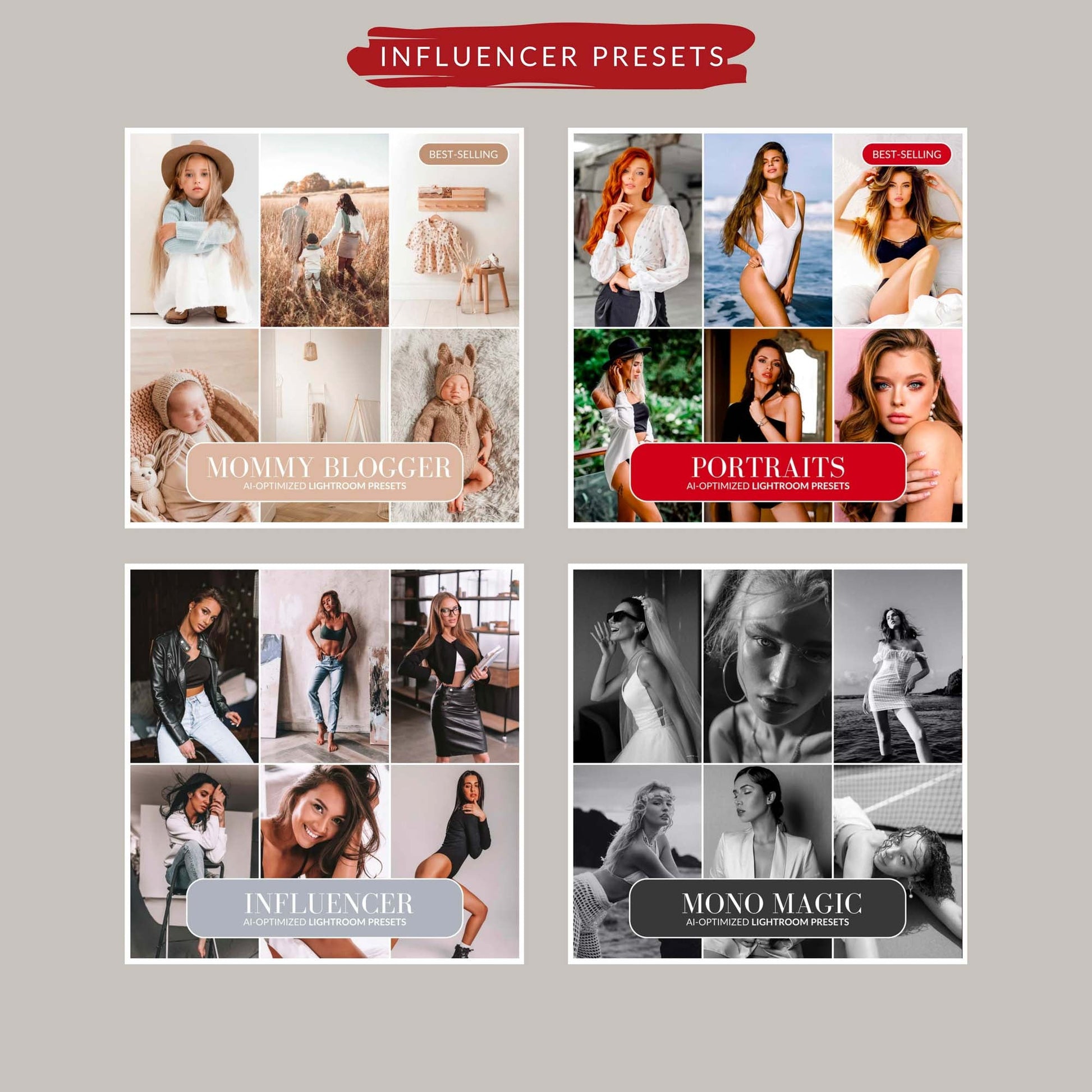 Ai-Optimized ULTIMATE 200+ LIGHTROOM PRESETS BUNDLE