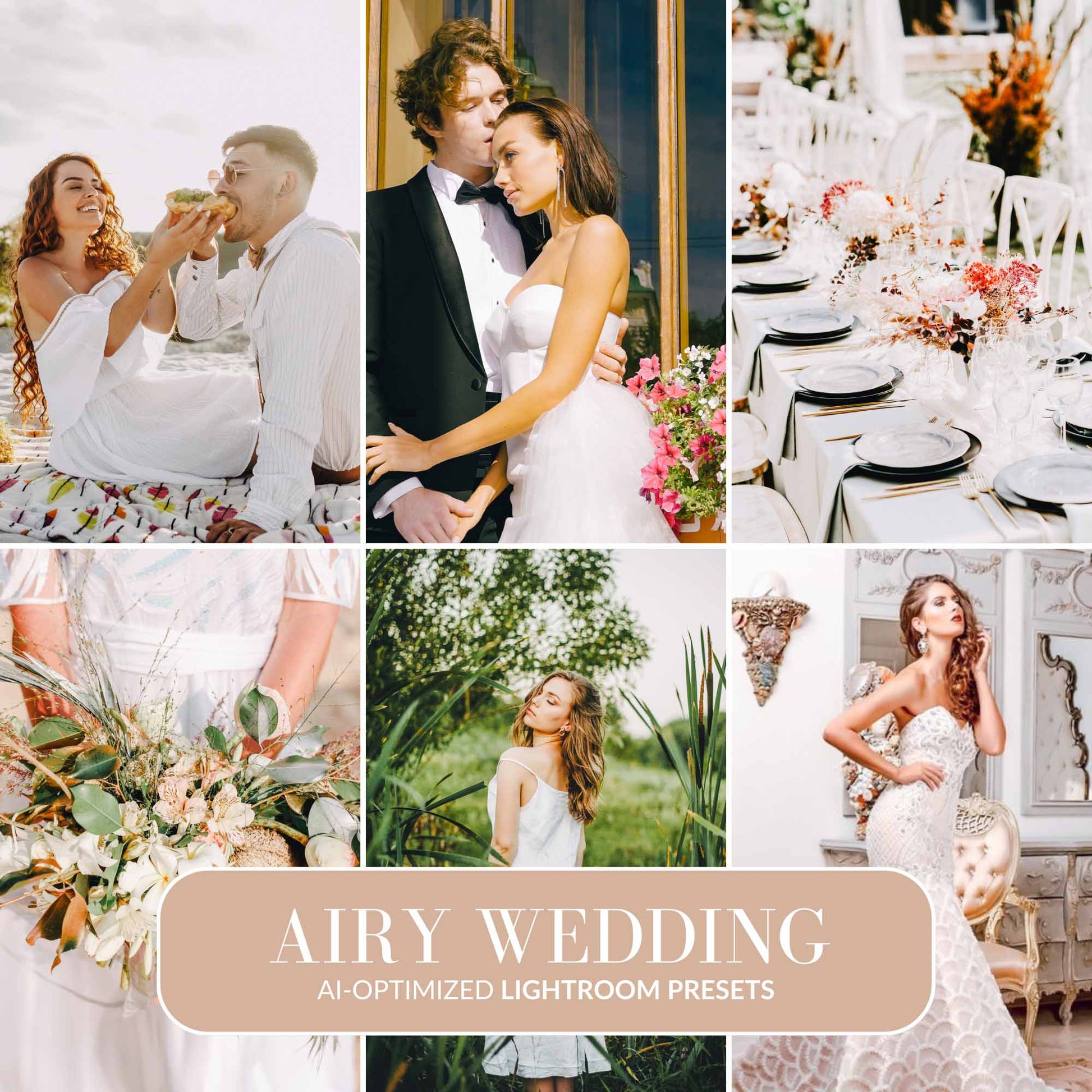 Ai-Optimized AIRY WEDDING AI-OPTIMIZED LIGHTROOM PRESETS