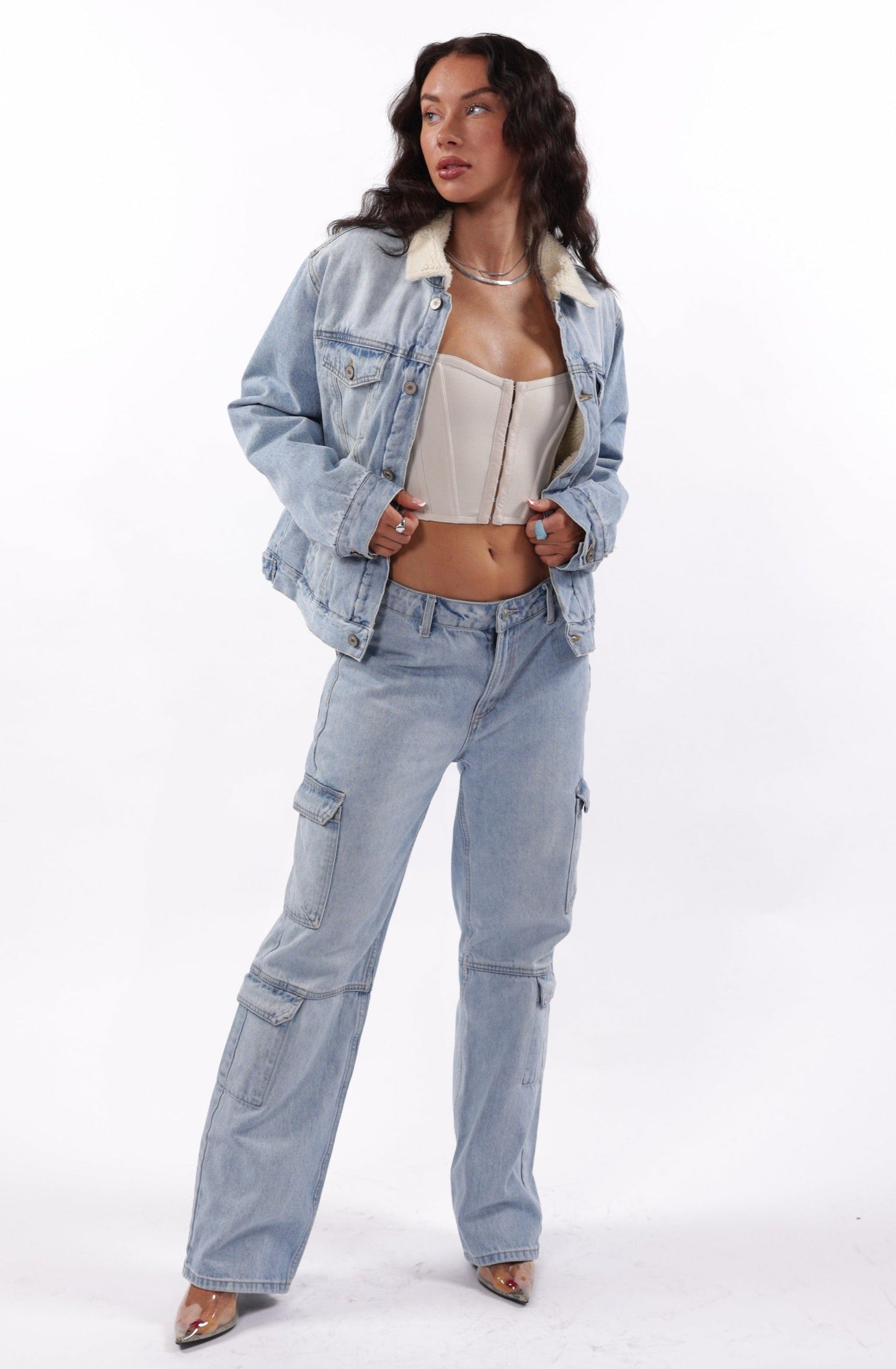 Ex-Boyfriend Oversized Sherpa Denim Jacket