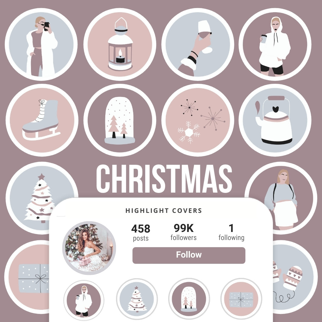 Ai-Optimized PINK CHRISTMAS IG HIGHLIGHT COVERS