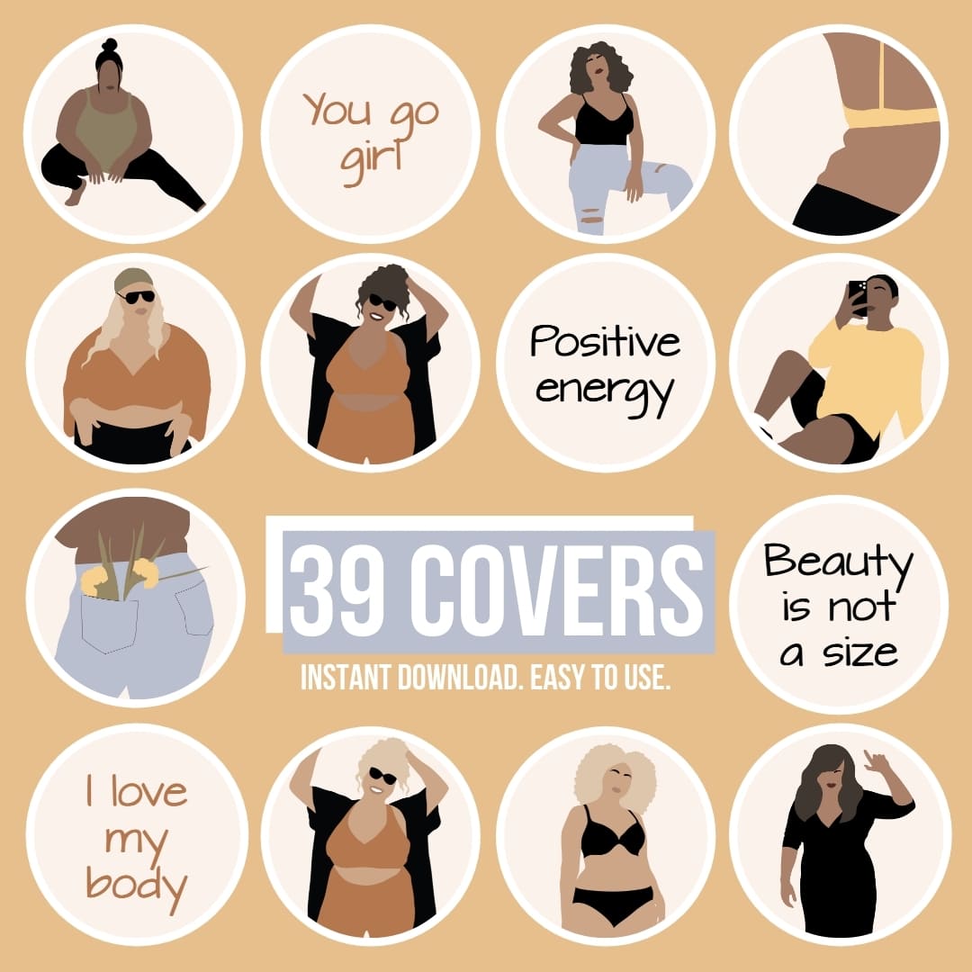 Ai-Optimized BODY POSITIVITY IG HIGHLIGHT COVERS