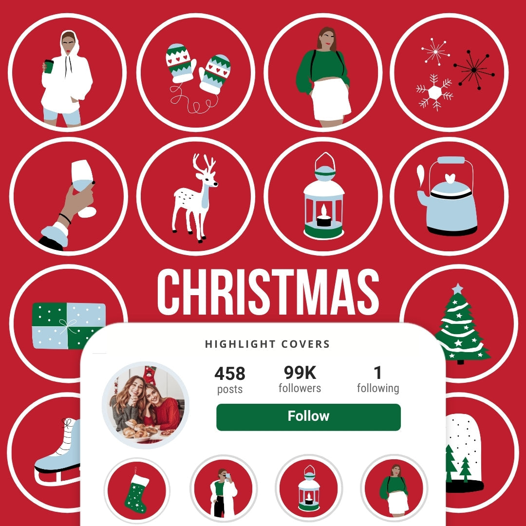 Ai-Optimized RED CHRISTMAS IG HIGHLIGHT COVERS