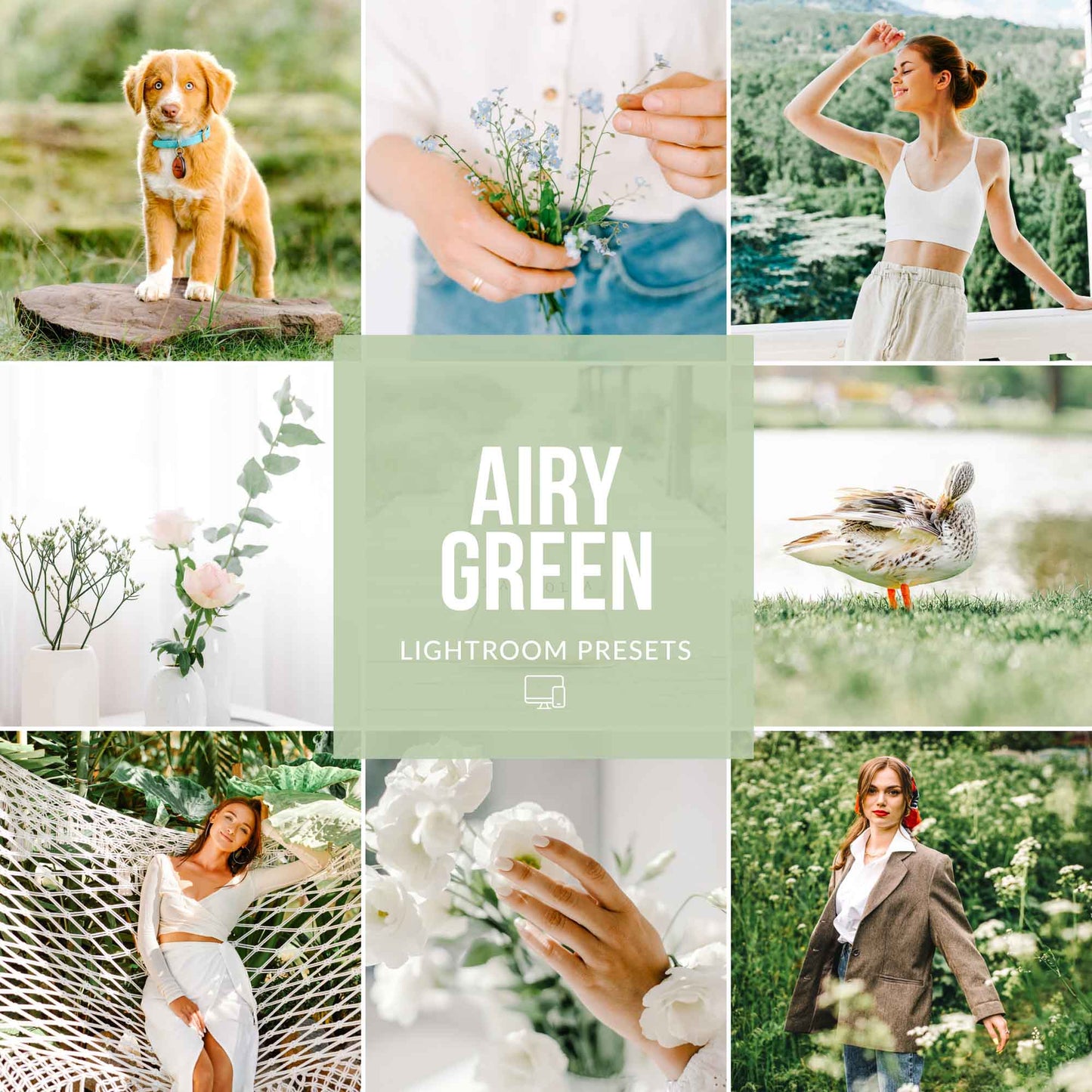 Ai-Optimized AIRY GREEN LIGHTROOM PRESETS