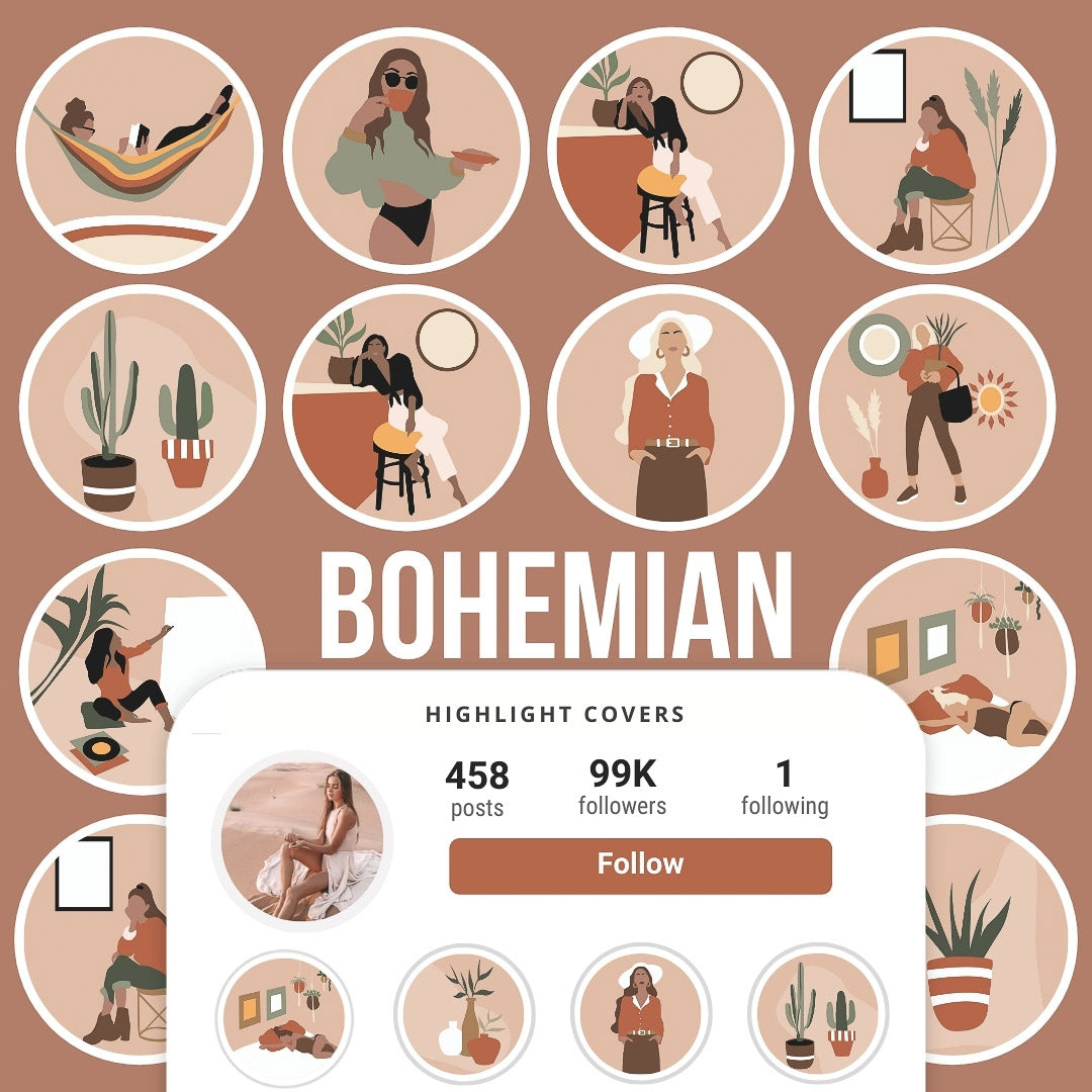 Ai-Optimized BOHEMIAN IG HIGHLIGHT COVERS