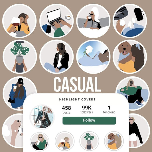 Ai-Optimized CASUAL IG HIGHLIGHT COVERS