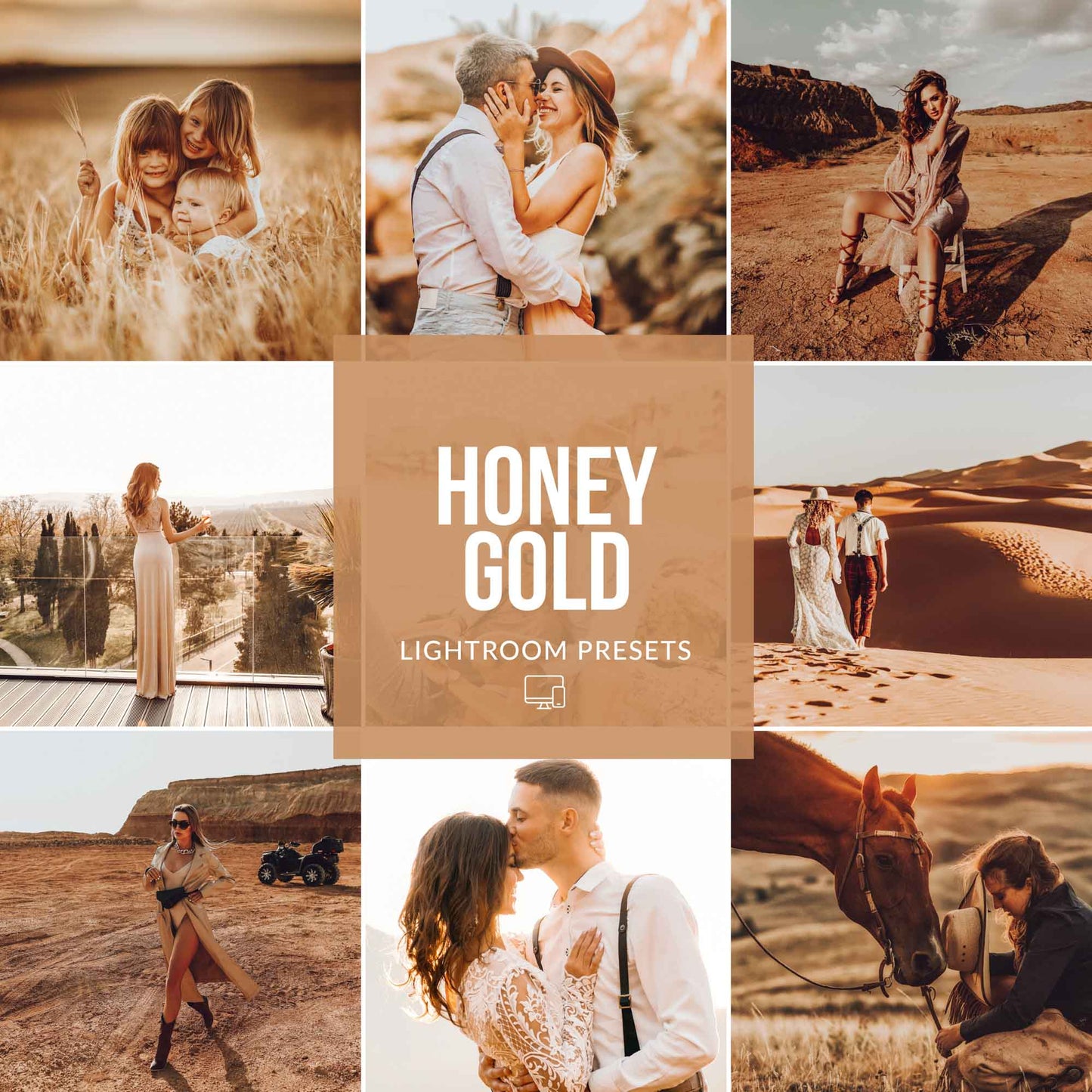 Ai-Optimized HONEY GOLD LIGHTROOM PRESETS