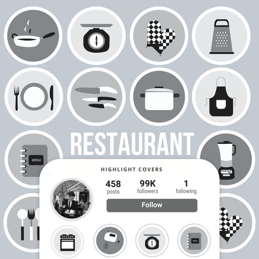 Ai-Optimized RESTAURANT IG HIGHLIGHT COVERS