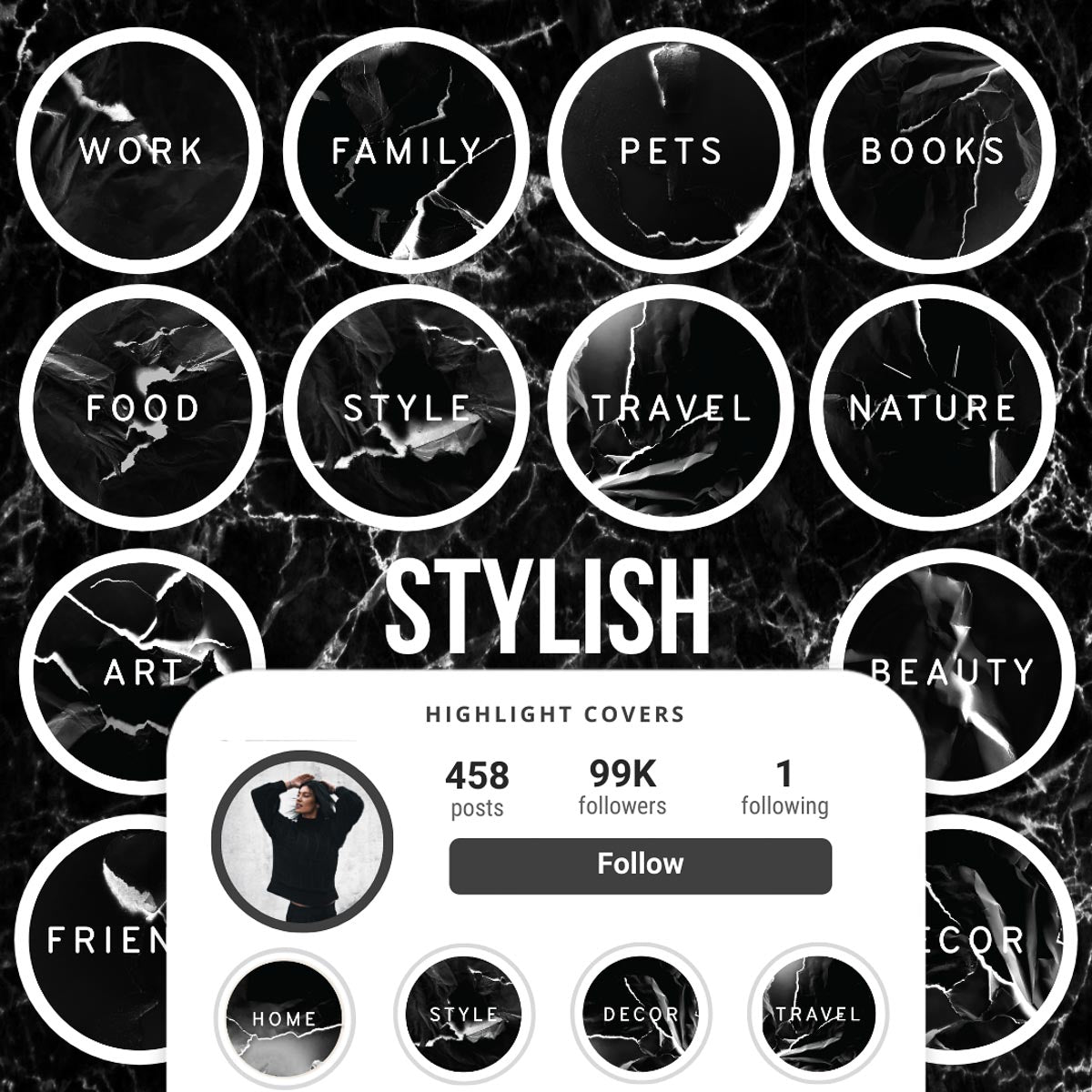 Ai-Optimized STYLISH IG HIGHLIGHT COVERS