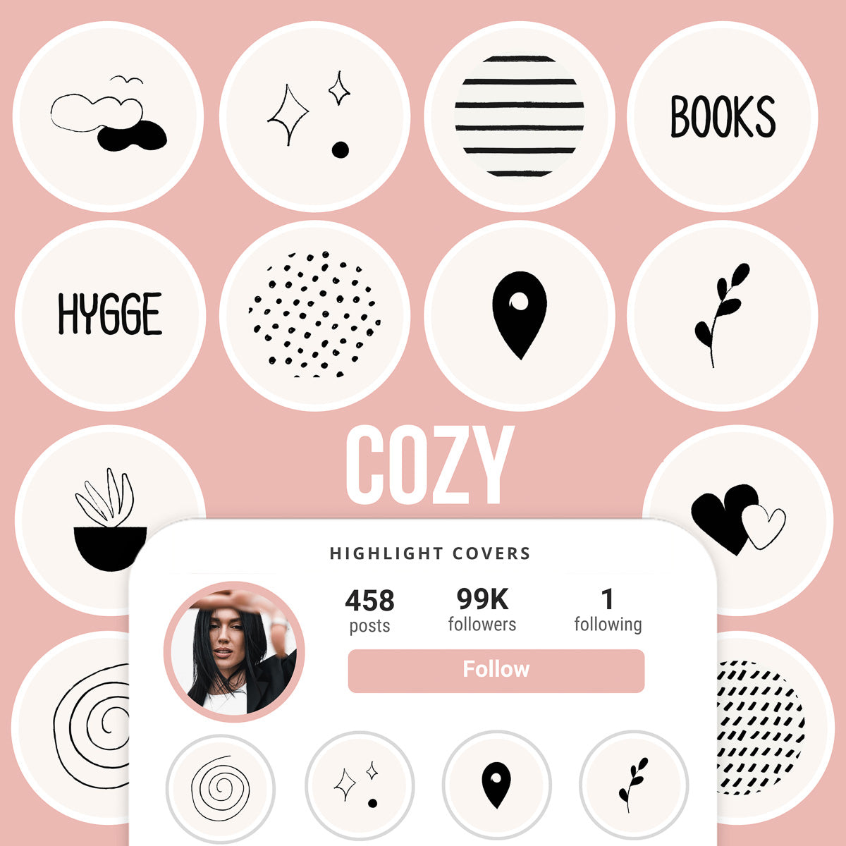 Ai-Optimized COZY IG HIGHLIGHT COVERS