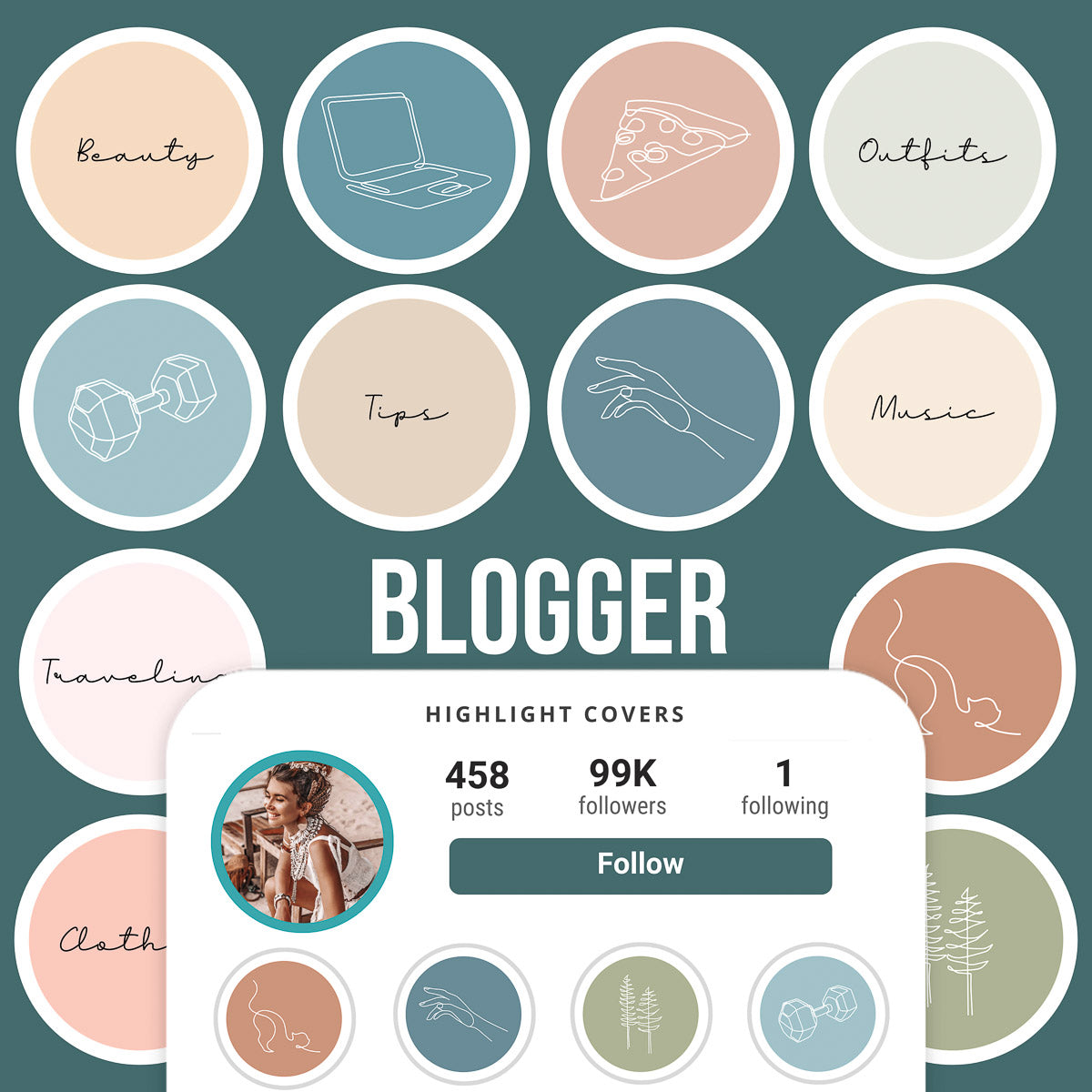 Ai-Optimized BLOGGER IG HIGHLIGHT COVERS