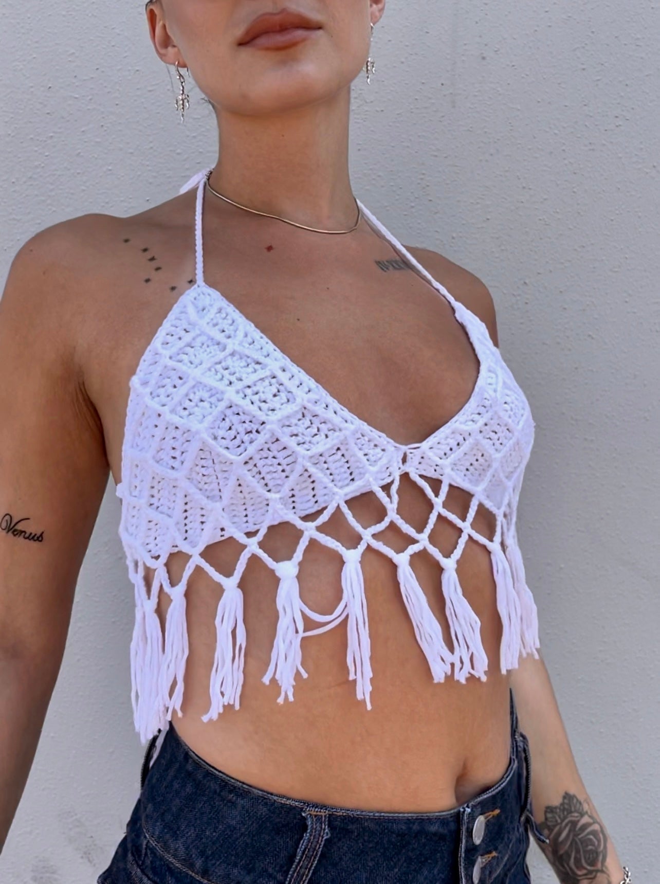 Ibiza White Crochet Top