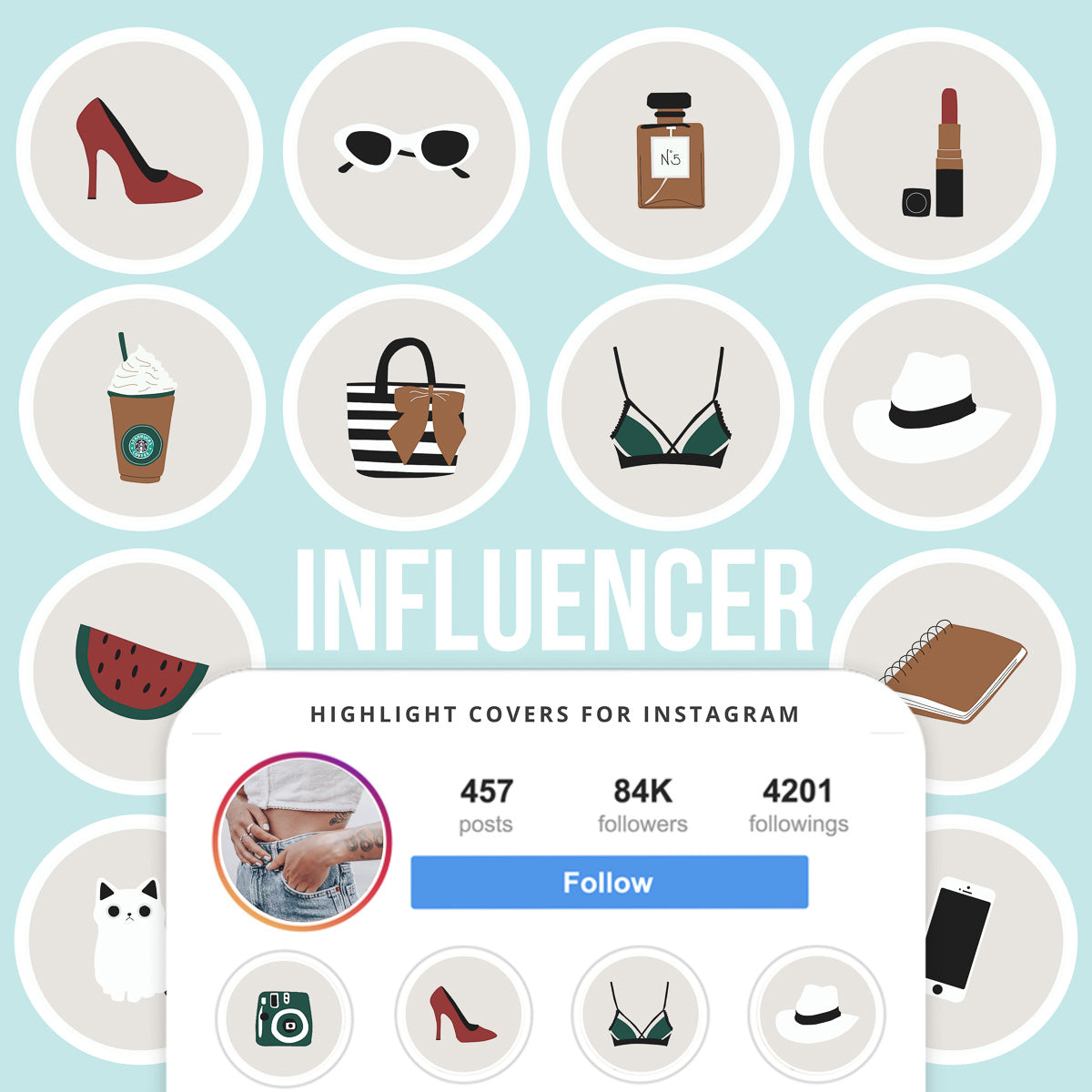 Ai-Optimized INFLUENCER STYLE IG HIGHLIGHT COVERS