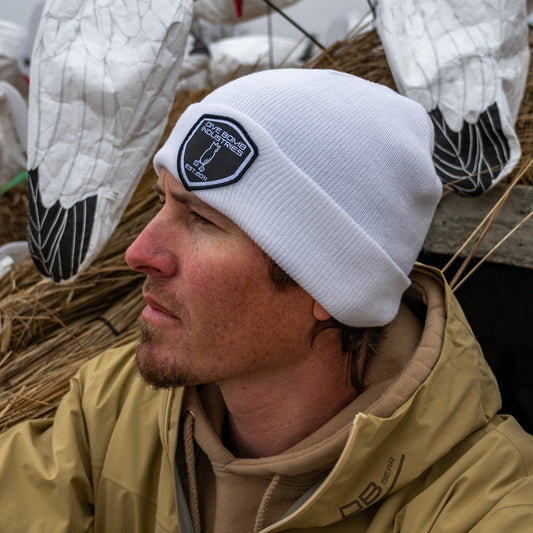 Woven Shield Knit Beanie