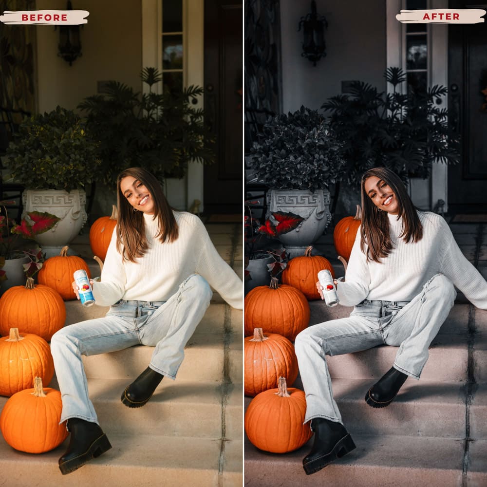 Ai-Optimized ORANGE BLACK LIGHTROOM PRESETS