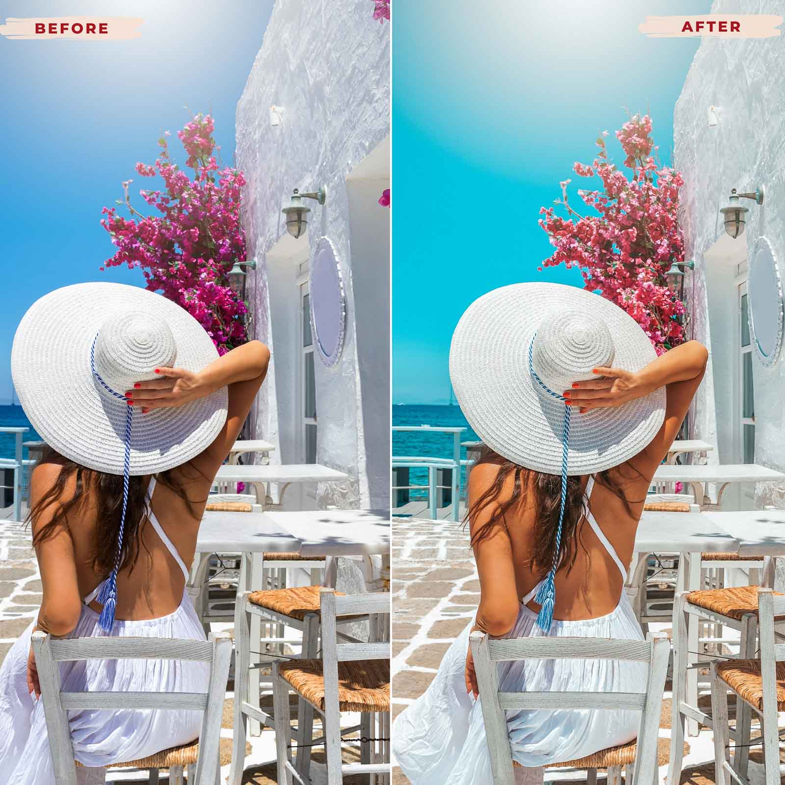 Ai-Optimized SANTORINI LIGHTROOM PRESETS