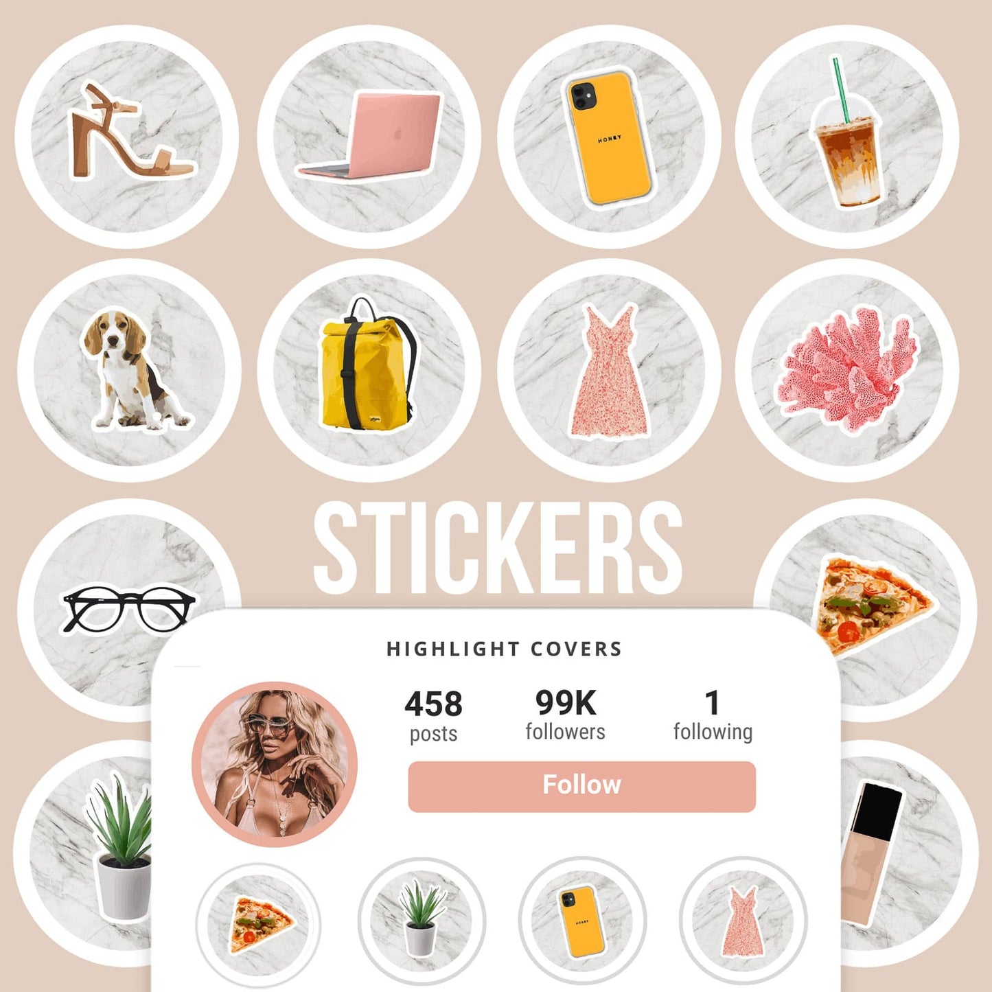 Ai-Optimized STICKERS IG HIGHLIGHT COVERS