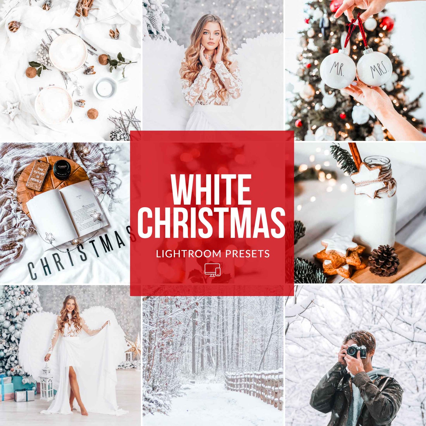 Ai-Optimized WHITE CHRISTMAS LIGHTROOM PRESETS