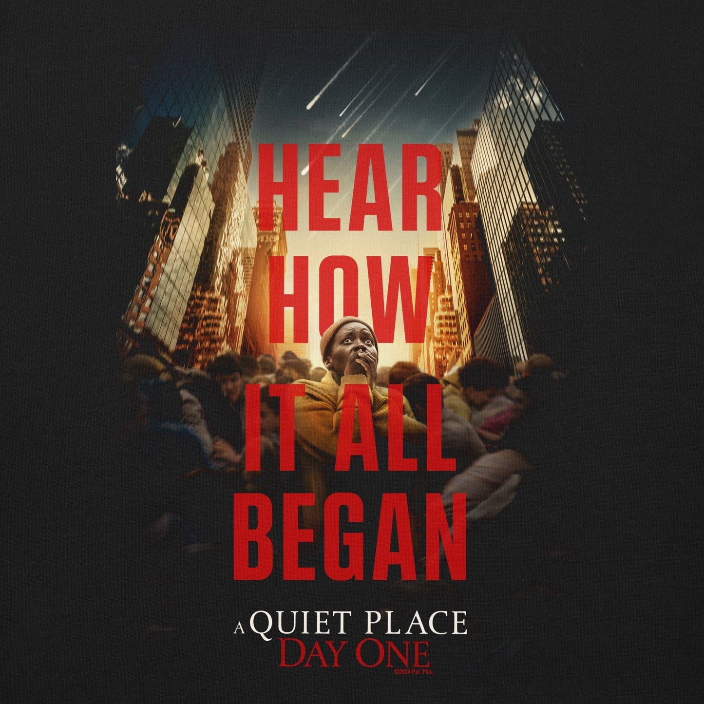 A Quiet Place: Day One Hear How It All Began Poster Unisex Crewneck