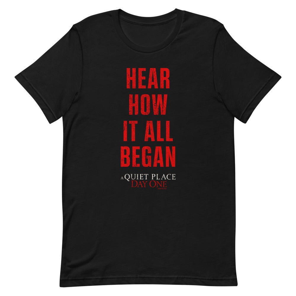 A Quiet Place: Day One Hear How It All Began Unisex T-Shirt