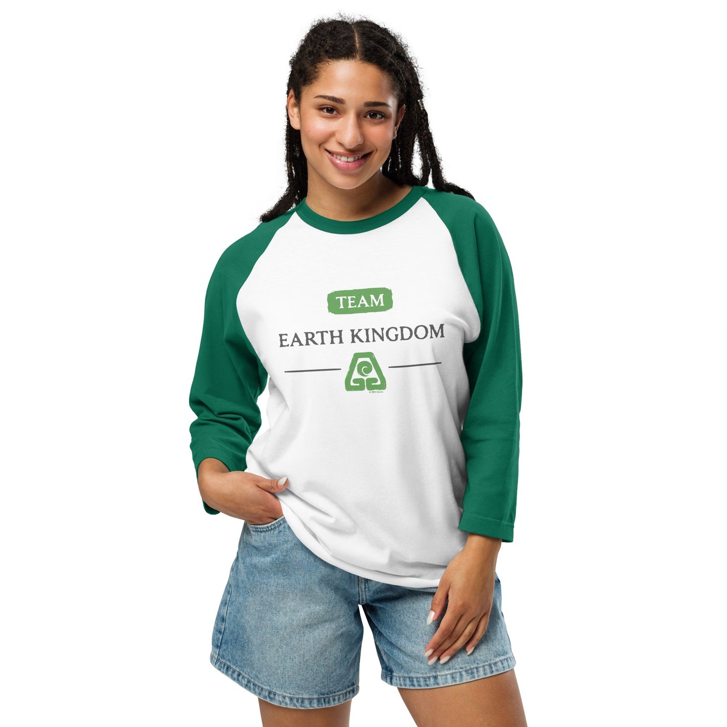 Avatar: The Last Airbender Team Earth Kingdom Unisex Raglan Shirt