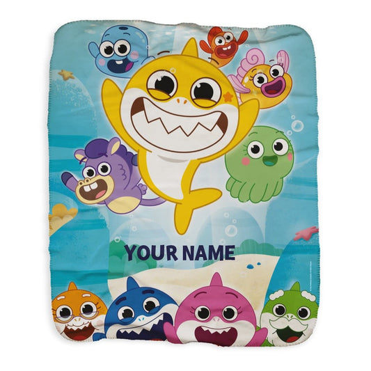 Baby Shark's Big Show Undersea World Personalized Sherpa Blanket