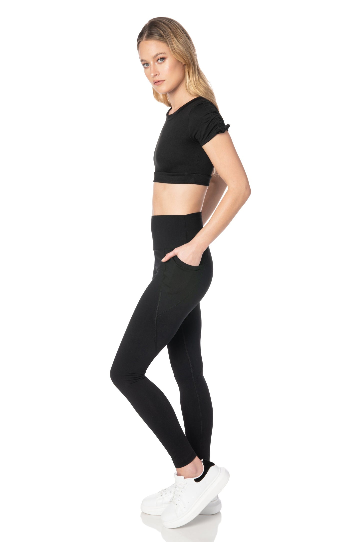 Black Capri Full Length Leggings - Hypeach Active Bottoms HYPEACH 